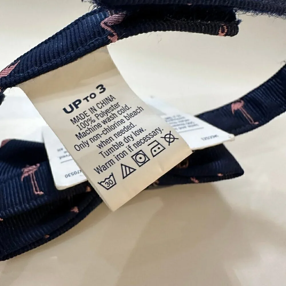 NWT Janie and Jack flamingo Velcro bowtie